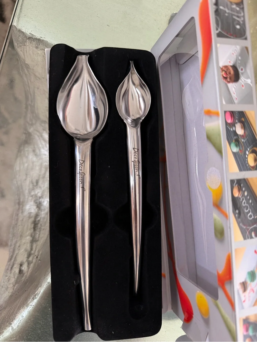 Set of 2 Quill Spoons for Cake Decorating Stainless Steel